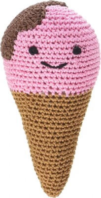 Knit Knacks Scoop The Ice Cream Organic Cotton Small Dog Toy (Cleaning Teeth)