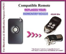 Homentry HE4331 Kompatibel Handsender, Ersatz Sender, 433.92Mhz Rolling Code