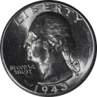 1943-D Washington Quarter Nice BU - STOCK