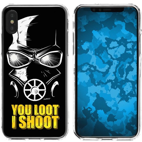 Custodia IPhone XS / X Con Fiori Secchi Naturali - Cover Sottile In Silicone E TPU, Supporto Ricarica Wireless, Quadrifoglio Viola