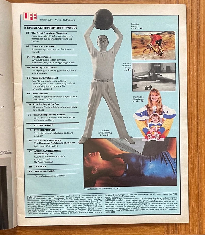 Vintage Life Magazine February 1987 with Christie Brinkley. CLEAN Retail copy! - Image 3 of 3