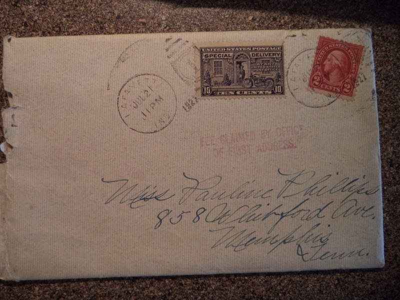 1927 HARLEY-INDIAN US Stamp Ten Cent Special Motorcycle Delivery & Letter