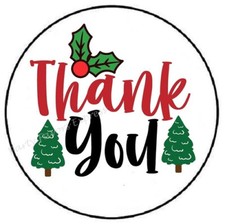 THANK YOU CHRISTMAS ENVELOPE SEALS LABELS STICKERS