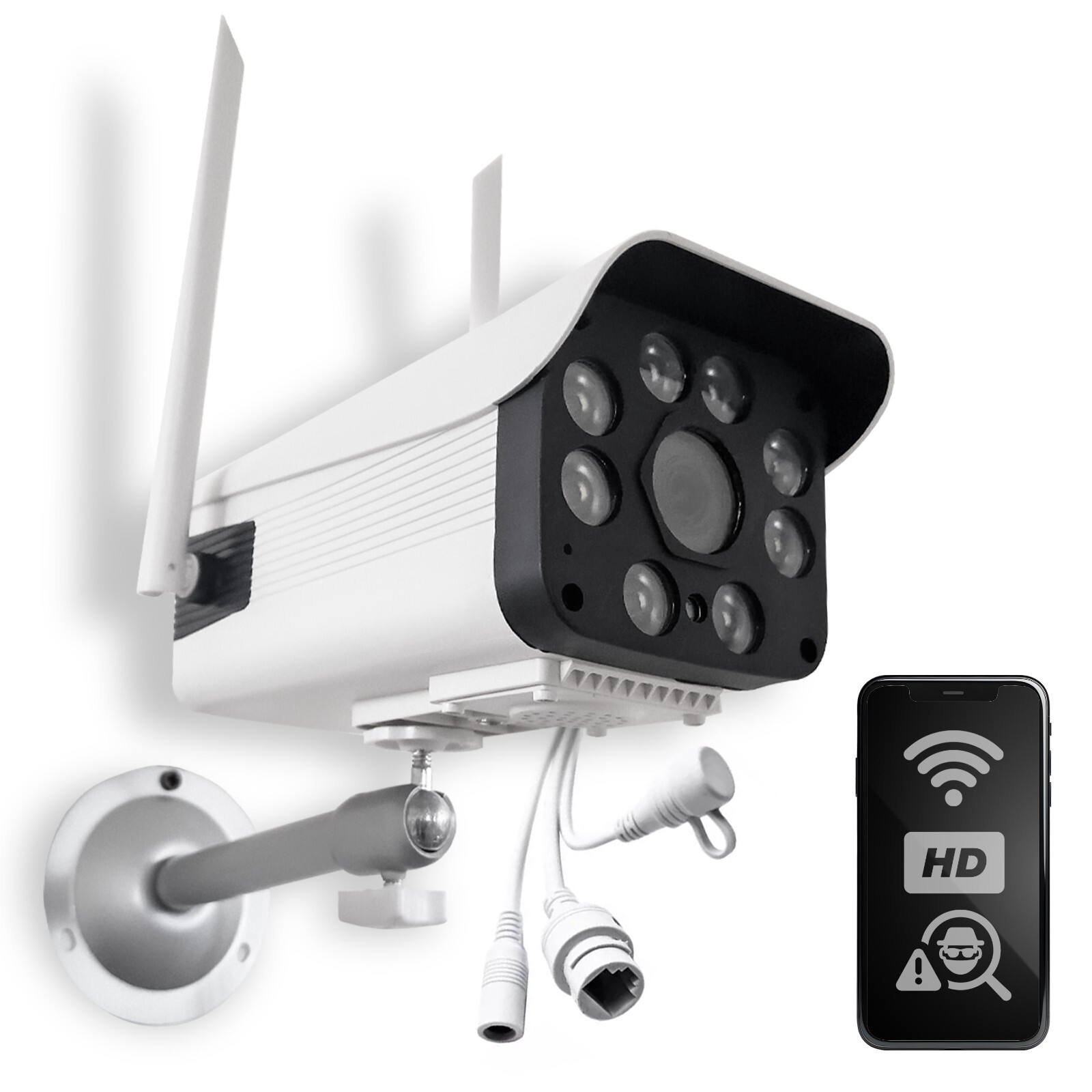 Smart Cam Esterno WiFi IP66 2K Visione Notturna Compatibile App