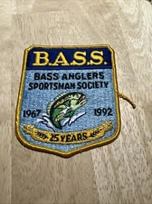 B. A. S. S. Bass Anglers Sportsman Society 1967-1992 25 Years Patch