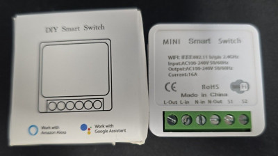 16A Mini WiFi Smart Lichtschalter DIY Modul mit App Steuerung und Sprach AI