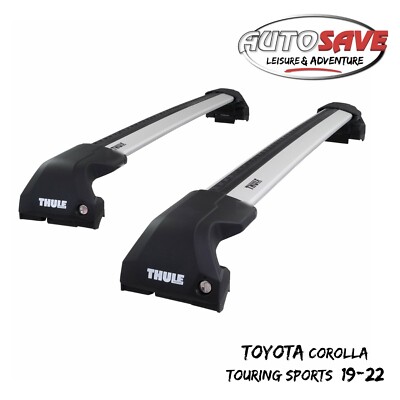 THULE - WingBar Edge Silver Roof Bars for Toyota Corolla Touring Sports 2019-22