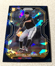 2021 Panini Prizm RC Tier II Navy Blue Ice Prizm #165 Miguel Yajure Pirates /25