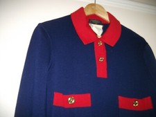 Chanel stunning jumper/dress size 12, red and blue, immaculate.
