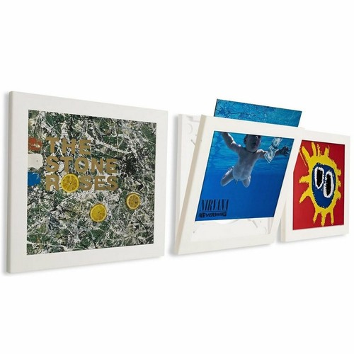 Art Vinyl Play And Ecran Record Cadre Schallplattenrahmen Blanc 3er Pack