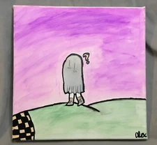 "Ghostie" original artwork acrylic on canvas
