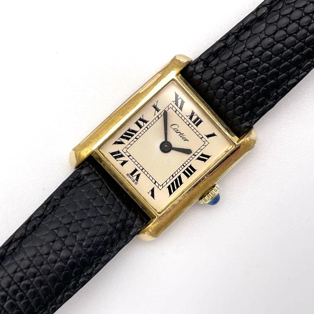 Cartier tank top 18k gold