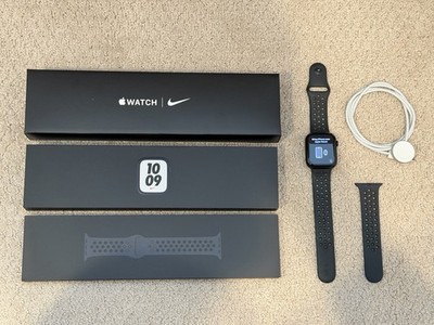 Apple Watch Series 7 45mm Nike GPS Cellular Midnight Black Sport Band MKJL3LL/A