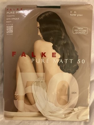 Fabulous Falke PURE MATT 50 Tights HUNTER GREEN 50 denier XL
