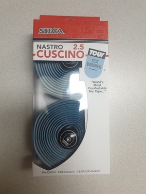 NIB Silca Nastro Cuscino Cyan Blue 2.5mm Extra Thick Bicycle Handlebar Tape