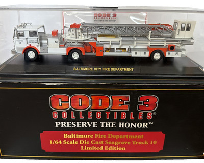 Baltimore City Fire Department Truck 10 Code 3 Collectibles 1/64
