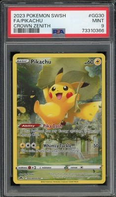 2023 ピカチュウ PSA 9 2023 PSA 9 Pokemon SWSH Crown Zenith Full Art Pikachu GG30/GG70