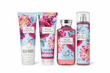 Bath Body Works Hello Beautiful 4 Pc Body Care Set Cream Wash Gel Mist