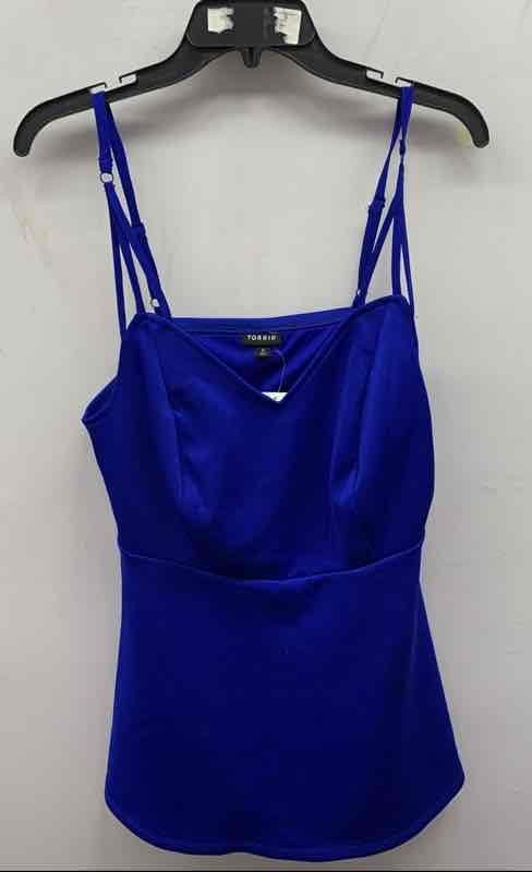 Torrid Women's Electric Blue Strappy Peplum Camisole Top NWT Sz 0 L