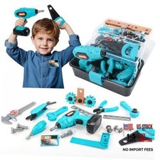 Kids Tool Set Pretend Play Toddler Tool Set with Tool Box Tool Box, Big