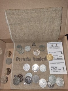 DM Münzsammlung / 22 Münzen Deutsche Mark 1 DM / Konvolut / PP selten