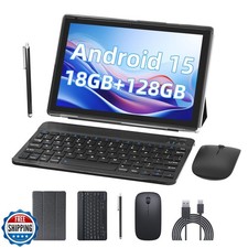 PEICHENG Android 15.0 10Inches Tablet, 18GB RAM 128GB ROM 2TB Exp