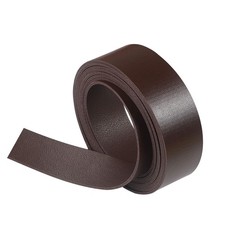 Double Sided Dark Brown Leather Strip 72 Inches Long 1 inches Wide Very Sui...