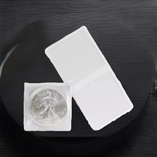 10 2x2 Double Pocket Coin Holder Clear Plastic Flip PVC Safe FAST SHIPPING