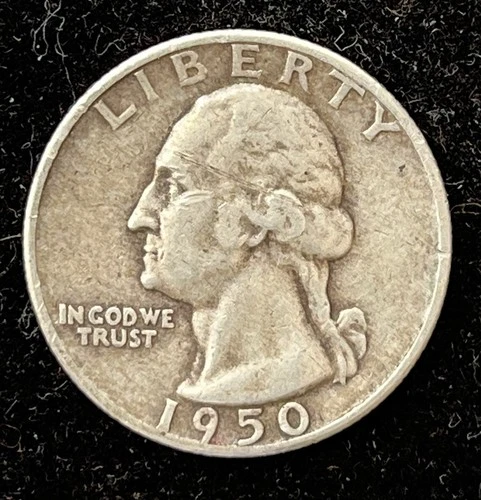 1950-P Washington Quarter 90% Silver Coin