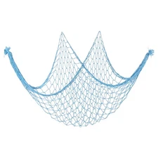 Fishing Net Decor, 80" x 40" Fish Net Decor Party Accessory, Light Blue