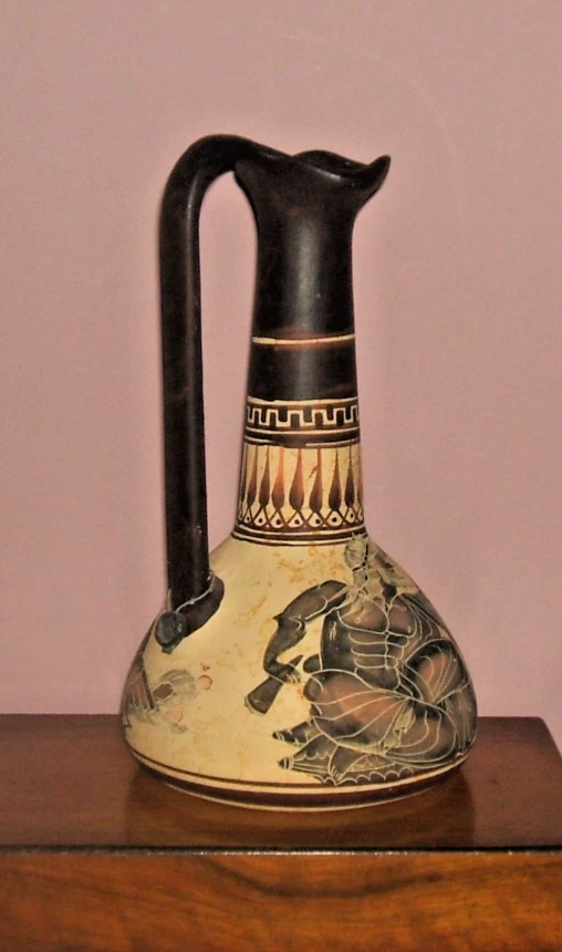 Greek Small Pitcher Classical Period Museum Replica Handmade 450 B.C. - Image 3 of 4