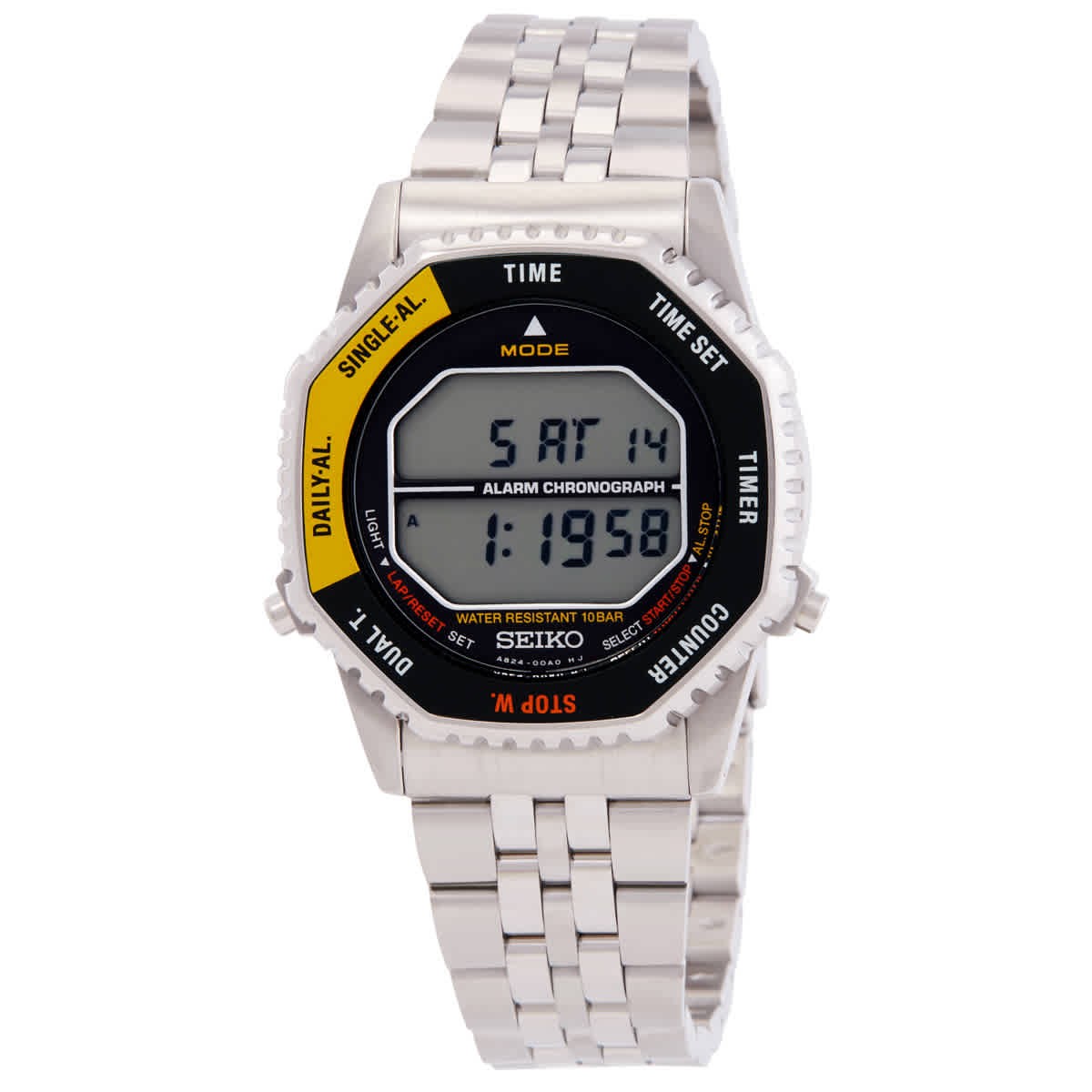 Seiko Rotocall Alarm Chronograph Quartz Digital Watch SMGG17