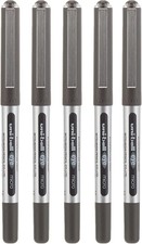 uni ball Eye Micro UB150 Rollerball Black 5 piece New