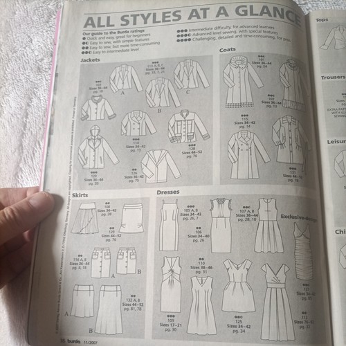 BURDA Magazine - November 2007 - Uncut Sewing Patterns Fashion Dressmaking B9 - Picture 2 of 5