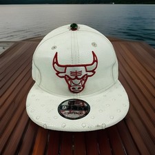 Chicago Bulls New Era Leather 9FIFTY Original Strapback Hat Cap Rare