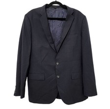 J. Crew Ludlow Slim-Fit Loro Piana Wool Black Pinstripe Men's Suit Jacket Office