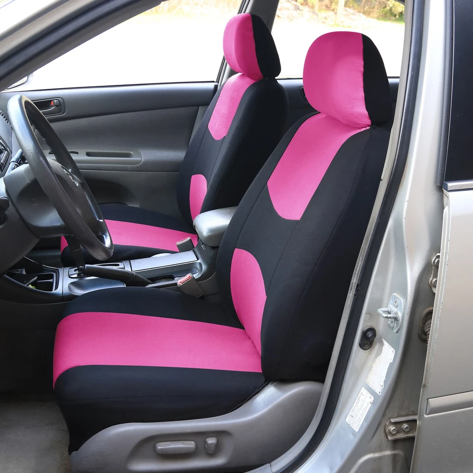 Fundas de asiento de coche FH Group para furgoneta SUV de 3 filas de 7 plazas ajuste universal rosa negro Foto 2 de 4