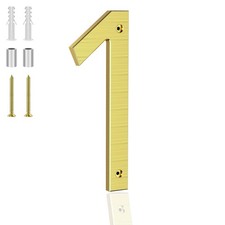 8 Inch Large Metal House Number for Outside, Modern Floating Home Address Num...
