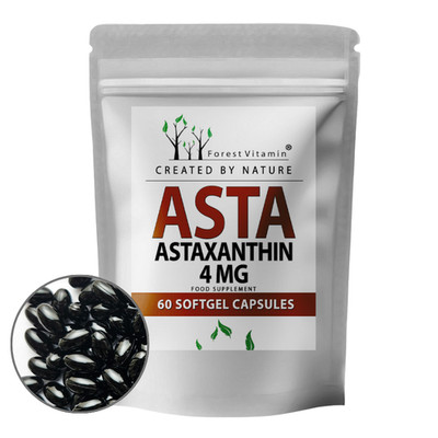 Astaxanthin 4 mg - 60 Kapseln - natürlicher Antioxidant - Forest Vitamin