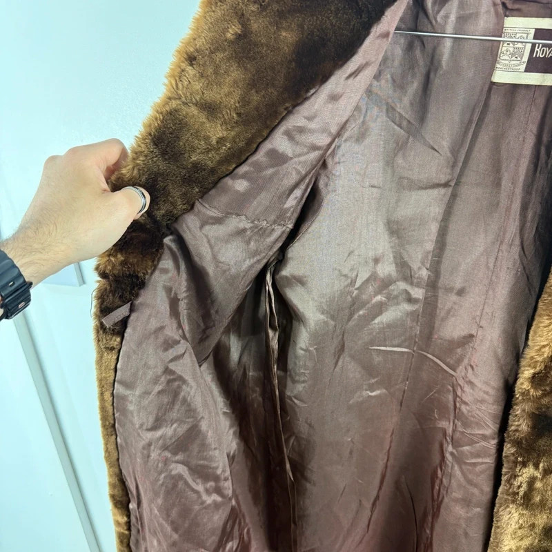 vintage royal castor british 1960s fur teddy coat brown medium image 9