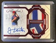 2023 Flawless Jack Leiter Dual Auto Ruby Patch #13/20 Rangers