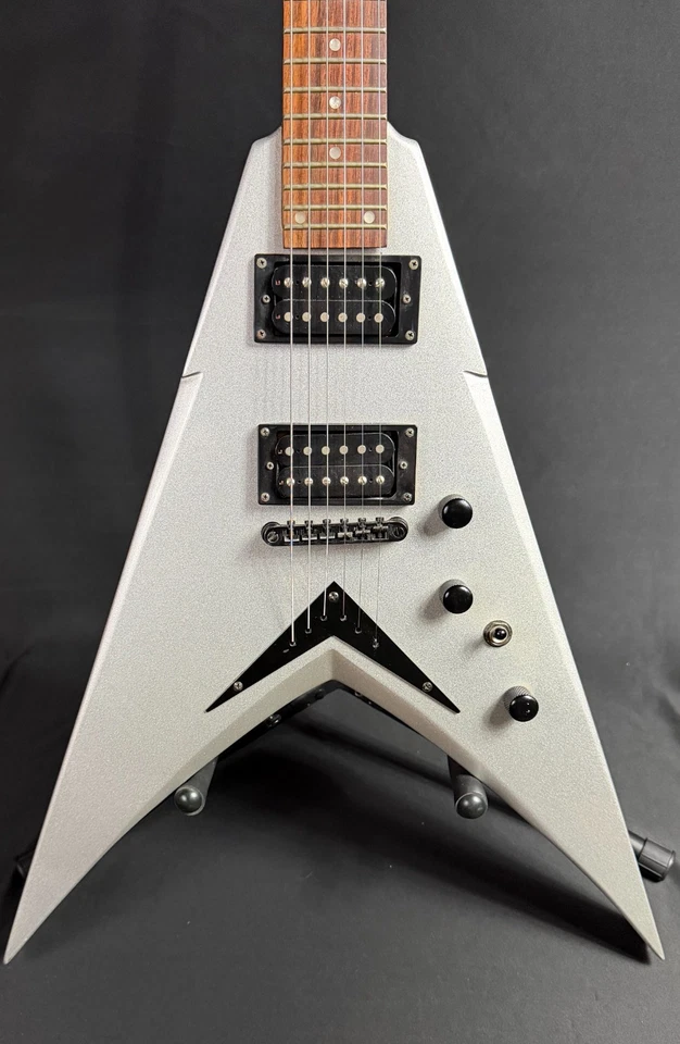 Dean VMNTX Dave Mustaine V Electric Guitar Metallic Silver Finish - Image 2 of 4