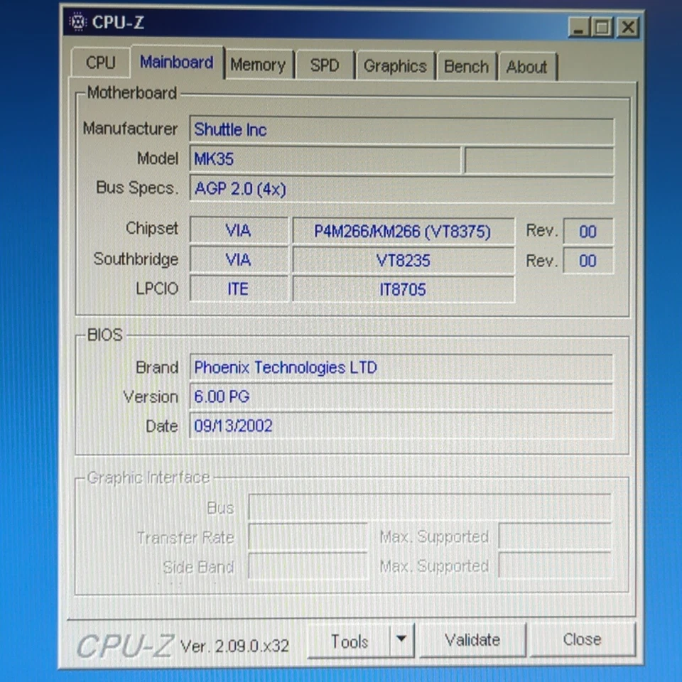 Shuttle MK35 Socket A 462 Motherboard AMD Athlon XP 2000+ CPU 512MB DDR VIA AGP - Image 4 of 4