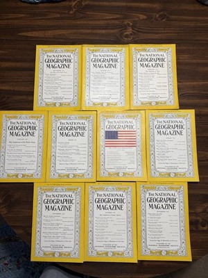 1942 1943 The National Geographic Books 10 Issues Lot  7 1942 And 3 1943
