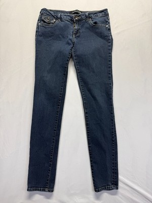 Celebrity Pink Jeans Womens 5 Blue Dark Wash Denim Stretch Low Rise Skinny Leg