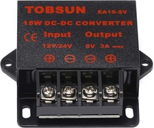 DC 12V 24V to 5V 3A Converter Voltage Reducer 12/24V ABS Sheel