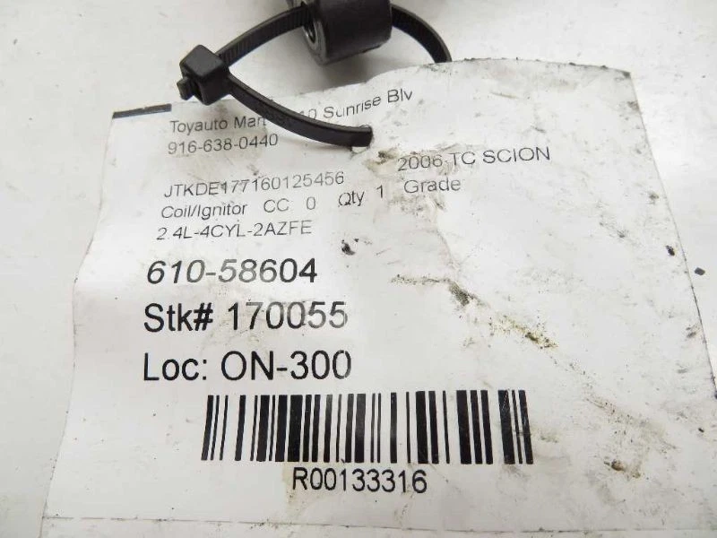 05-10 SCION TC 2.4L 4CYL ВОСПЛАМЕНИТЕЛЬ КАТУШКА В СБОРЕ - Изображение 4 из 4