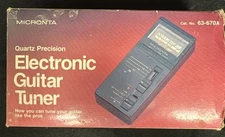 Vintage Micronta Quartz Guitar Tuner 63-670A 9v In Original Box New Old Stock