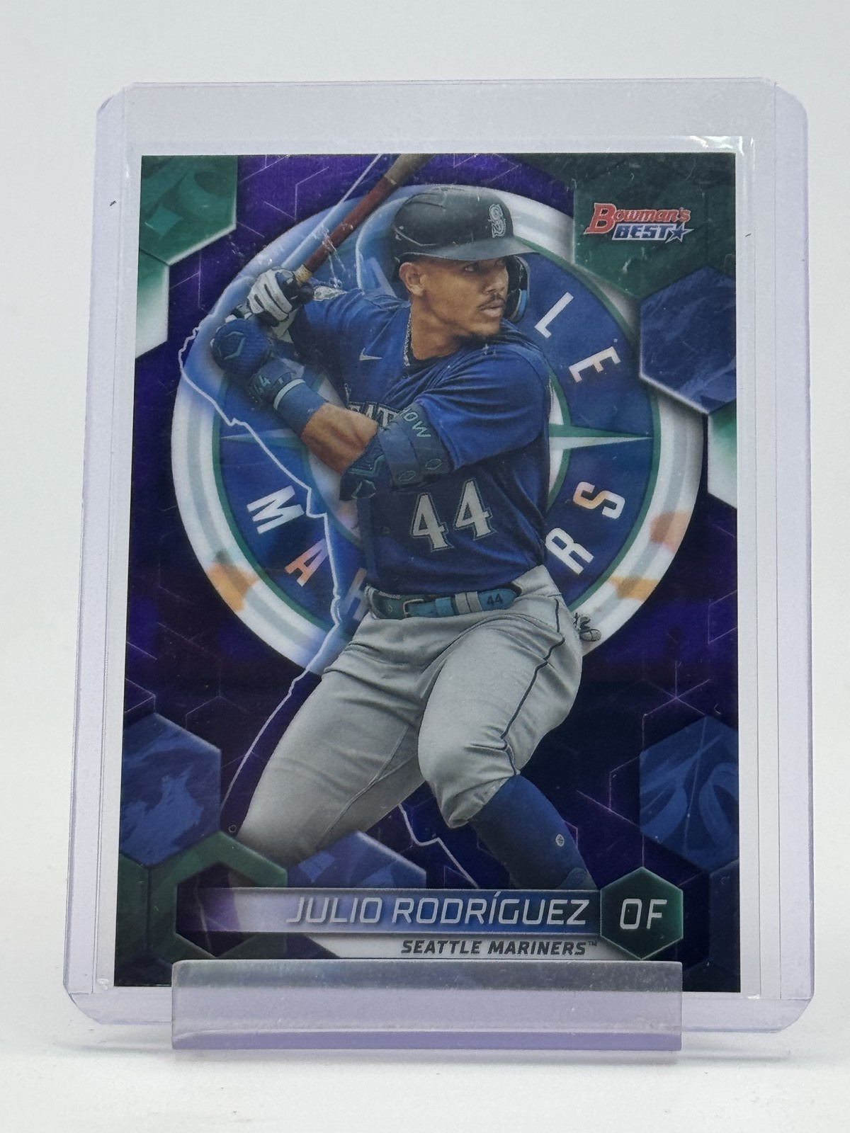 JULIO RODRIGUEZ 2023 BOWMAN'S BEST PURPLE REFRACTOR #9 MARINERS /250 Q6450