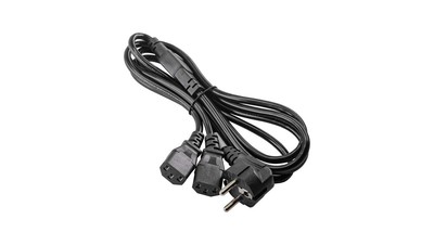 Kabel zasilający Y Akyga AK-PC-04A rozdzielacz CCA CEE 7/7 / 2x IEC C13 1.8 m